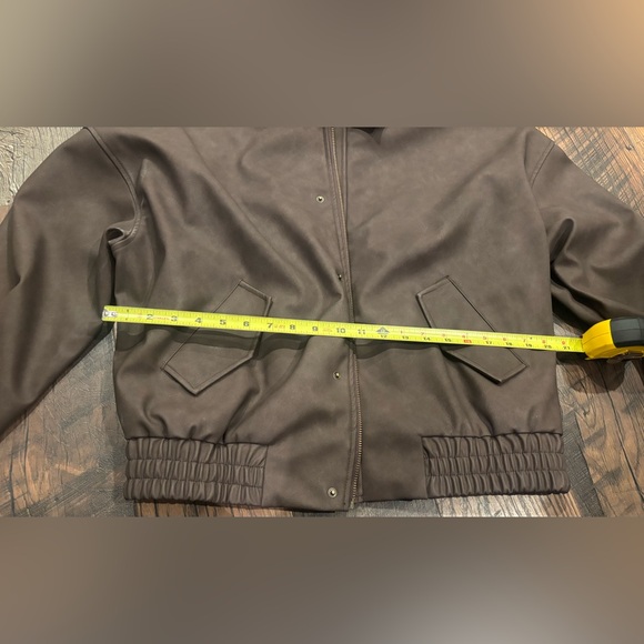 Edikted Mori Oversized Faux Dark
Leather Jacket in size small - Picture 14 of 16